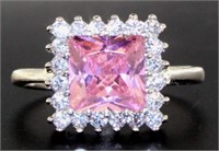 Princess Cut 3.50 ct Pink Sapphire Dinner Ring