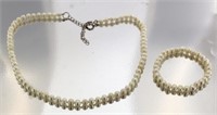 Genuine Pearl Child's 4 mm Necklace & Bracelet Set