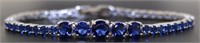 Brilliant 16.00 ct Graduated Sapphire Bracelet