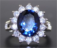 Oval 5.00 ct Princess Diana Style Sapphire Ring