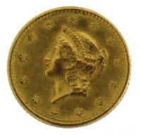 1853 Liberty Head $1 Gold Piece