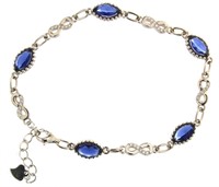 Elegant 5.00 ct Marquise Cut Sapphire Bracelet