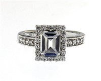 Emerald Cut 2.00 ct White Topaz Solitaire Ring