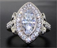 Antique Style 2.50 ct White Topaz Solitaire Ring