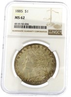 1885 MS62 Morgan Silver Dollar