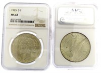 1925 MS63 Peace Silver Dollar