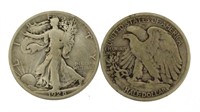 1928-S/29-S Walking Liberty Silver Half Dollar