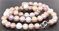 Genuine 8 mm Hand Knotted Baroque Pearl Necklace