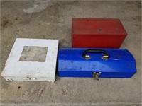 Metal Tool Box & Metal Boxes 1 Lot