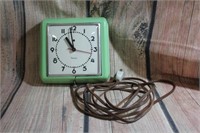Westclox Green Dunbar Model S5-C Electric Clock