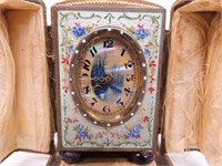 French Eight Day time only boudoir clock
