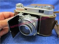 vintage kodak retina II camera in leather case