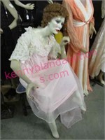 vintage full size girl mannequin (sitting)