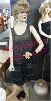 vintage full size girl mannequin (black dress)