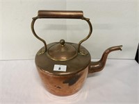 VICTORIAN COPPER AND BRASS KETTLE