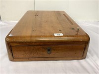 ANTIQUE TIMBER CASH DRAWER AND 1920'S FILE TRAY