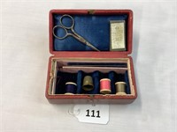 MINIATURE VINTAGE SEWING BOX INCLUDES -
