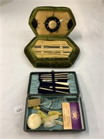 2X VINTAGE SEWING BOXES INCLUDES VICTORIAN