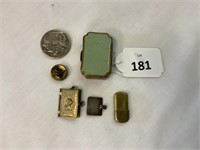 GROUP LOT OF MINATURES INCLUDES SMALL BRASS AND