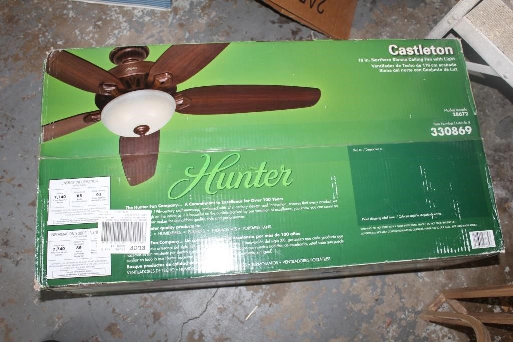 Hunter Ceiling Fan 28672 New In Box