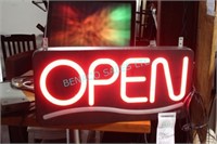 1X, OPEN LED SIGN (SOME DAMAGE, SEE PICS)