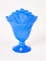 Fenton Art Glass Vase signed Shelley Fenton