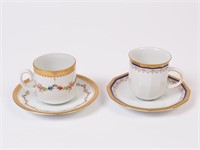 Pair of Tirschenreuth Demitass Cups and Saucers