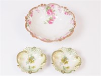 Three Antique Continental Porcelain Bowls