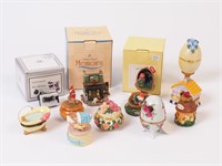 Group of 11 Collectible Figural Covered Boxes