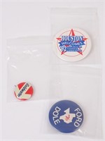 Group of Three VIntage Political Buttons