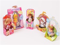 Five Miniature Barbie & Kelly Dolls