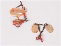 Two Vintage Abalone Shell Fishing Lures