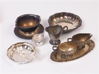 14 Pieces Silverplate/Pewter Serving Dishes