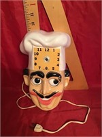 Creepy chef clock