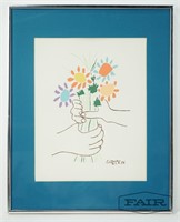 Picasso Print Fleurs et Mains, 21.4.58