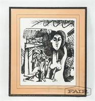Ltd Ed Pencil Signed Lithograph Nude after Picasso