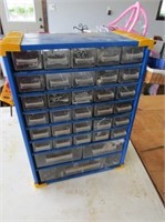 Metal Frame Storage Cabinet With Contents