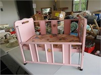 Vintage Metal Doll Crib