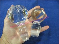 lot of 2 larger glass stoppers