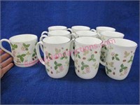 lot of 10 wedgwood mugs (9 are matching) england