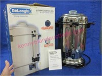 nice delonghi deluxe coffee maker in box (50-cup)