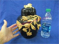fitz & floyd ornate lidded jar (over 9in tall)