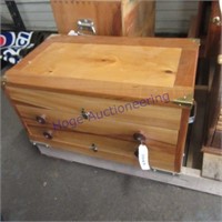 Small chest w/ 2 drawers, 22.5 x 13 x 12" tall