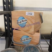 Pair of Blue Moon condiment carriers