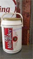Old Milwaukee cooler, 21" tall x 12" wide