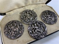 3 STERLING SILVER HALLMARKED BUTTONS