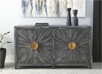 Ashley A4000072 Antique Black Mid Century Cabinet