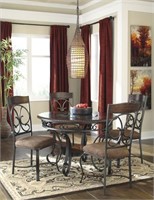 Ashley D329 Round 44" Table & 4 Chairs