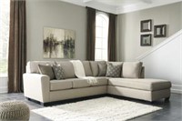 Ashley 91203 Ecru Designer L Shape Sectional Sofa