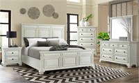 King - Calloway White 5 pc Bedroom Suite